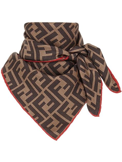 fulard fendi|fendi scarf with fur trim.